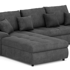 Ecksofa mit Schlaffunktion BRYNN links anthrazit
