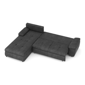 Ecksofa mit Schlaffunktion BRYNN links anthrazit