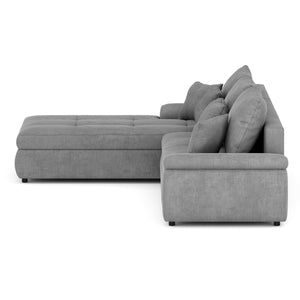 Ecksofa mit Schlaffunktion BRYNN links grau