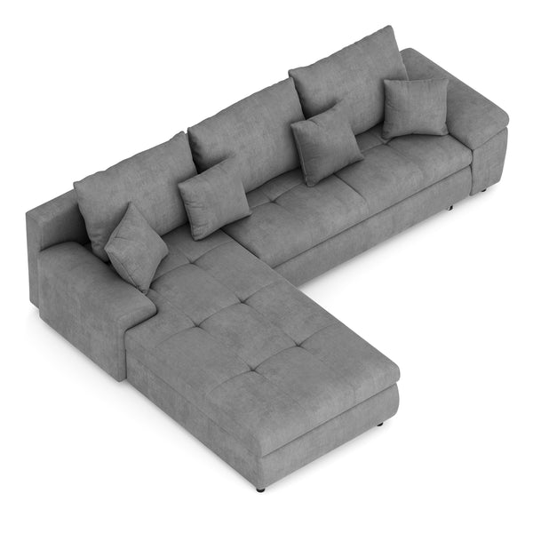 Ecksofa mit Schlaffunktion BRYNN links grau