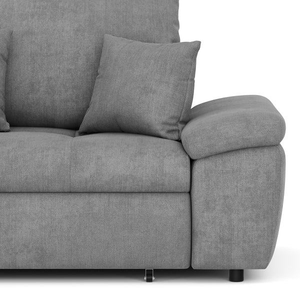 Ecksofa mit Schlaffunktion BRYNN links grau