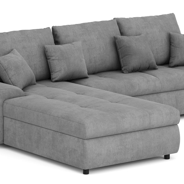 Ecksofa mit Schlaffunktion BRYNN links grau