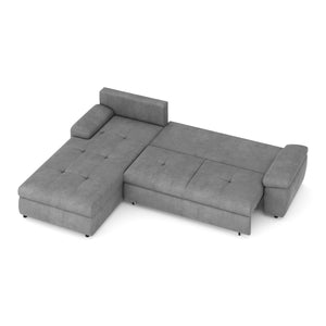 Ecksofa mit Schlaffunktion BRYNN links grau