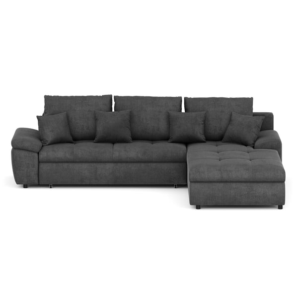 Ecksofa mit Schlaffunktion BRYNN rechts anthrazit
