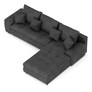 Ecksofa mit Schlaffunktion BRYNN rechts anthrazit