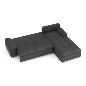 Ecksofa mit Schlaffunktion BRYNN rechts anthrazit