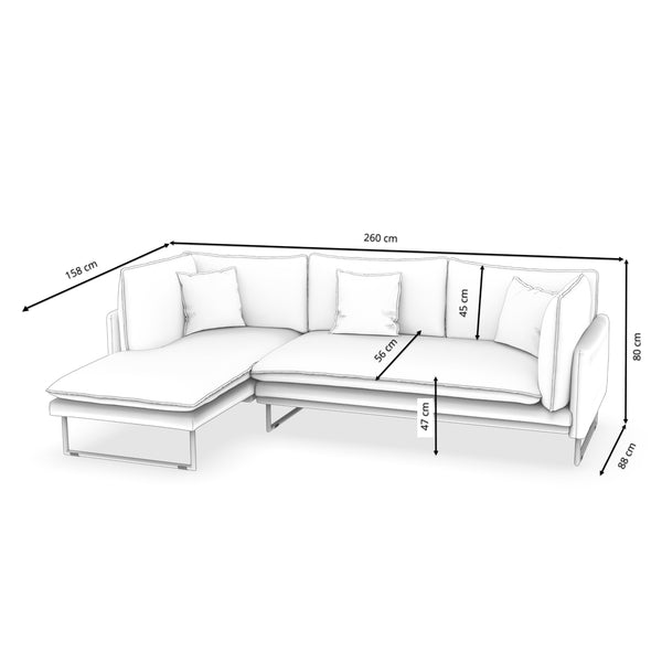 Ecksofa MARISA links anthrazit