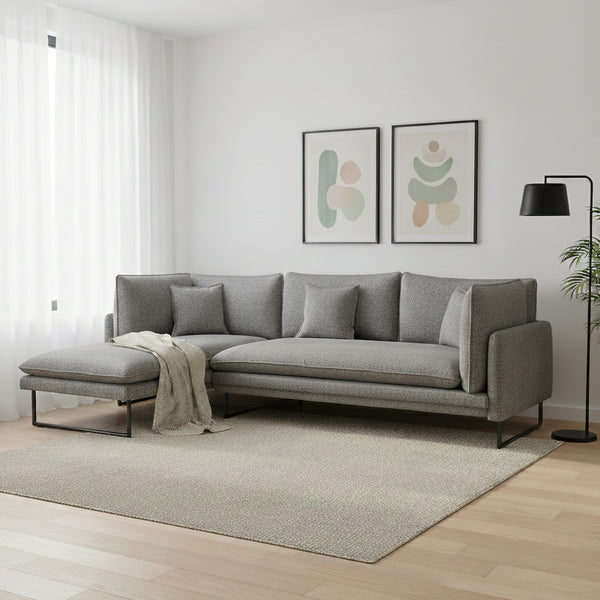 Ecksofa MARISA links grau