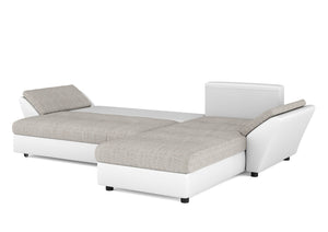 Ecksofa CAESAR weiss grau