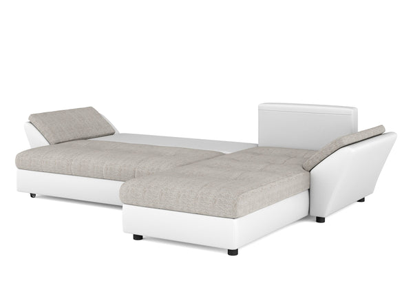 Ecksofa CAESAR weiss grau