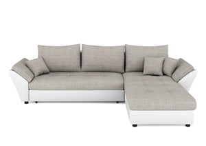 Ecksofa CAESAR weiss grau