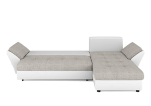 Ecksofa CAESAR weiss grau