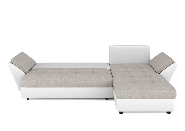 Ecksofa CAESAR weiss grau
