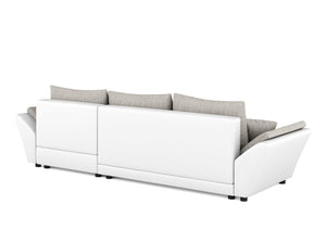Ecksofa CAESAR weiss grau