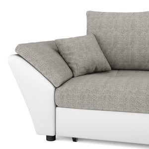 Ecksofa CAESAR weiss grau