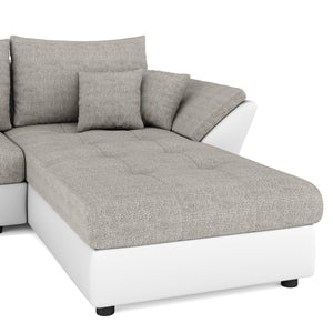 Ecksofa CAESAR weiss grau