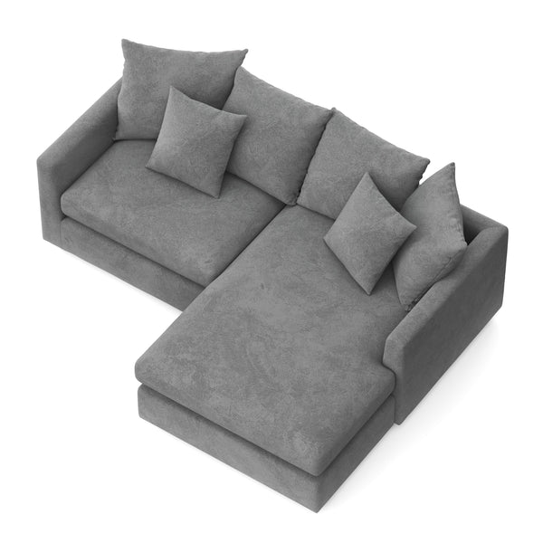 Ecksofa Cord ILONA anthrazit