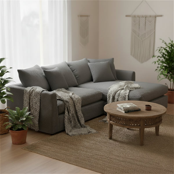 Ecksofa Cord ILONA anthrazit