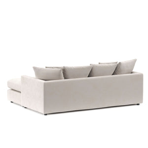 Ecksofa Cord ILONA creme