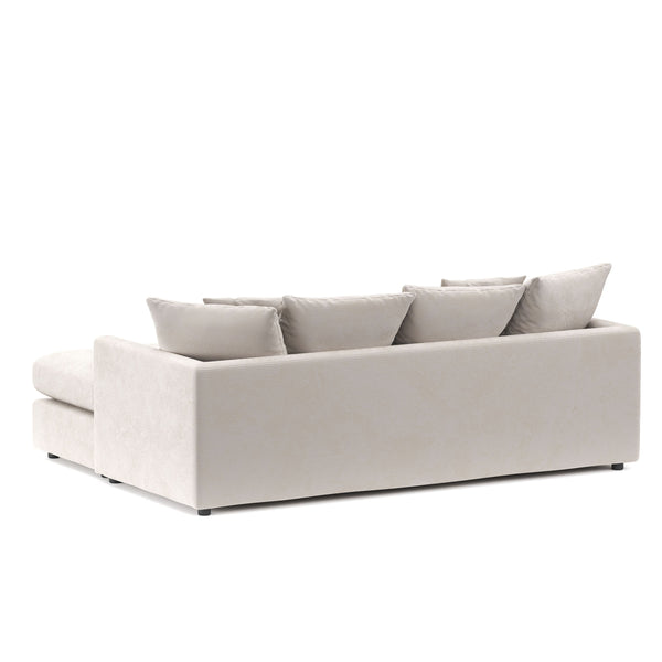 Ecksofa Cord ILONA creme
