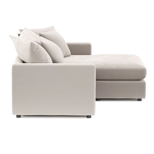 Ecksofa Cord ILONA creme