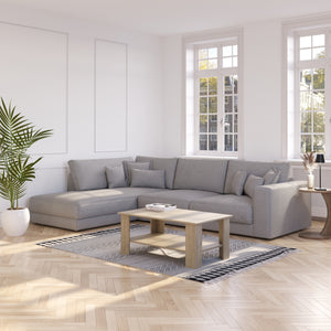 Ecksofa Cord TARJA links hellgrau