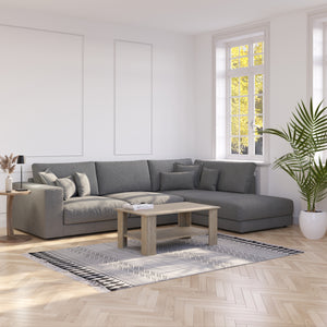 Ecksofa Cord TARJA rechts anthrazit