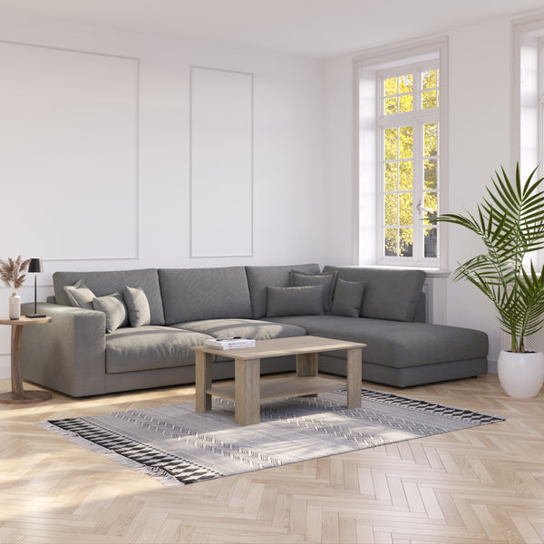 Ecksofa Cord TARJA rechts anthrazit