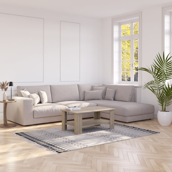 Ecksofa Cord TARJA rechts beige
