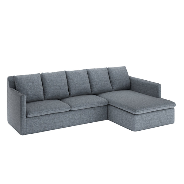 Ecksofa DINA rechts anthrazit