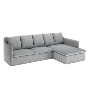 Ecksofa DINA rechts grau