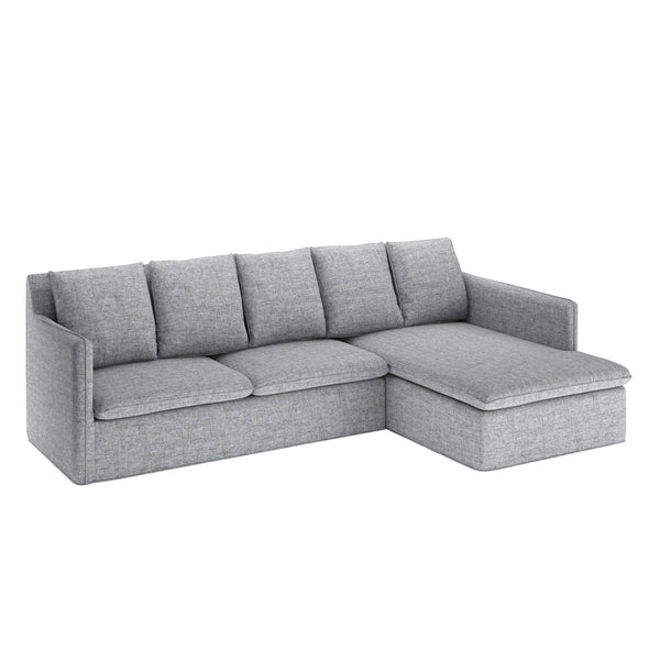 Ecksofa DINA rechts grau