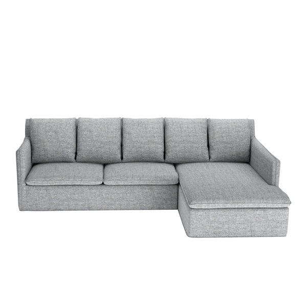 Ecksofa DINA rechts grau