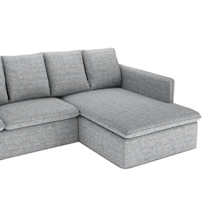 Ecksofa DINA rechts grau