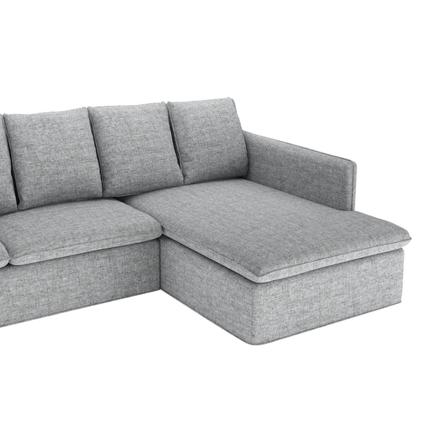 Ecksofa DINA rechts grau