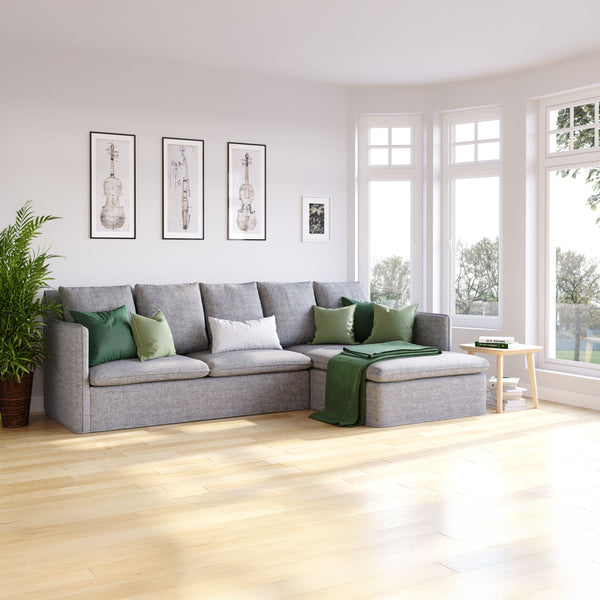 Ecksofa DINA rechts grau