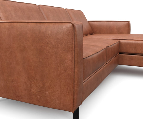 Ecksofa DUKE rechts braun