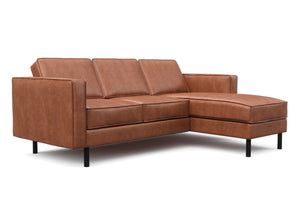 Ecksofa DUKE rechts braun
