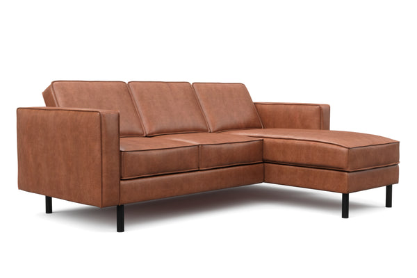 Ecksofa DUKE rechts braun