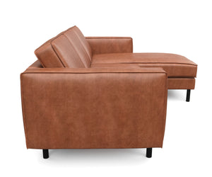 Ecksofa DUKE rechts braun