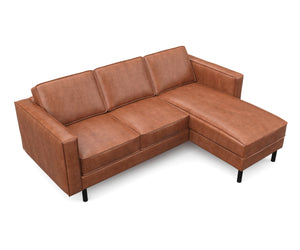 Ecksofa DUKE rechts braun