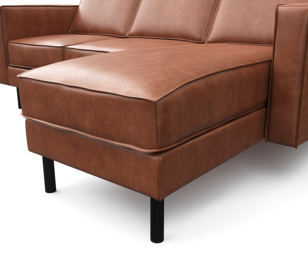 Ecksofa DUKE rechts braun