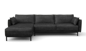 Ecksofa Leder ELVIS links anthrazit