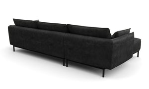Ecksofa Leder ELVIS links anthrazit