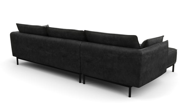 Ecksofa Leder ELVIS links anthrazit
