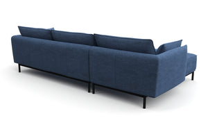 Ecksofa ELVIS links blau