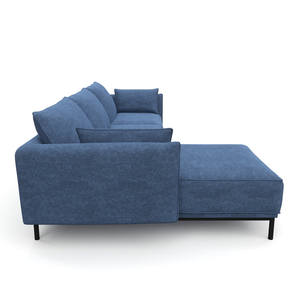Ecksofa ELVIS links blau