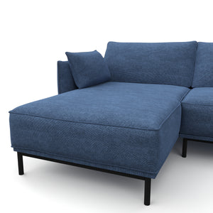 Ecksofa ELVIS links blau