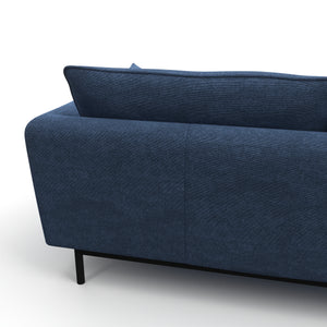 Ecksofa ELVIS links blau