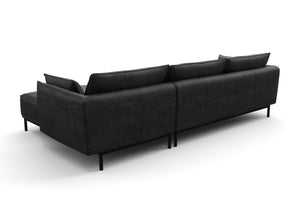 Ecksofa Leder ELVIS rechts anthrazit